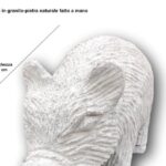 Cinghiale in granito grigio fatto a mano, animali decorativi da giardino.