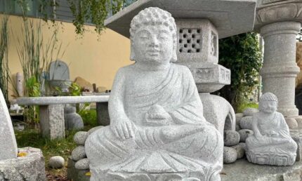 Large handcrafted granite Buddha/Siddharta sculpture, H 60 cm.
