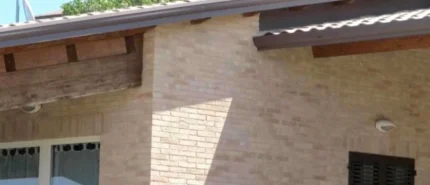 &ldquo;CLASSICO SABBIATO&rdquo; terracotta brick cladding, approximately 3 cm thick.